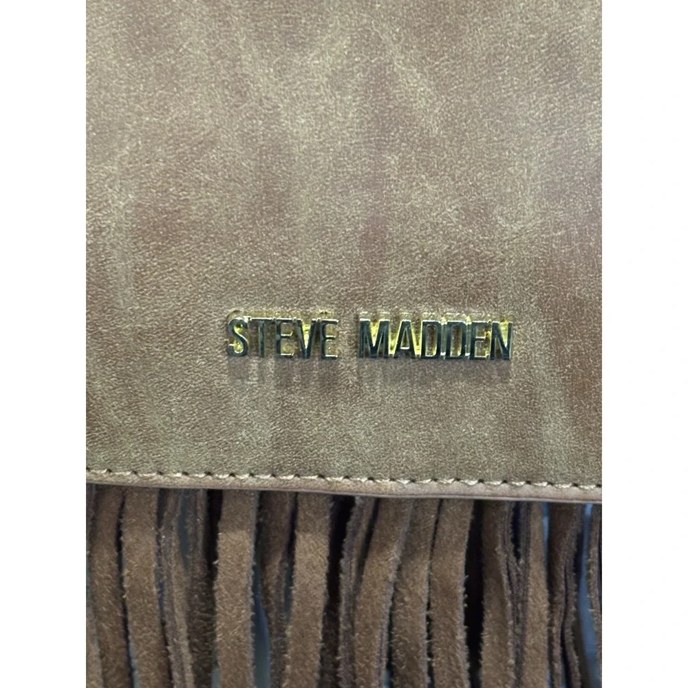 Steve Madden Fringe Brown Western Hobo Shoulder Crossbody Purse NWOT